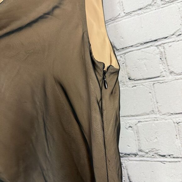 NBD x Revolve Calla Gown Cowl Neck Maxi Dress Black Nude Chiffon Womens M NWT - Picture 7 of 14